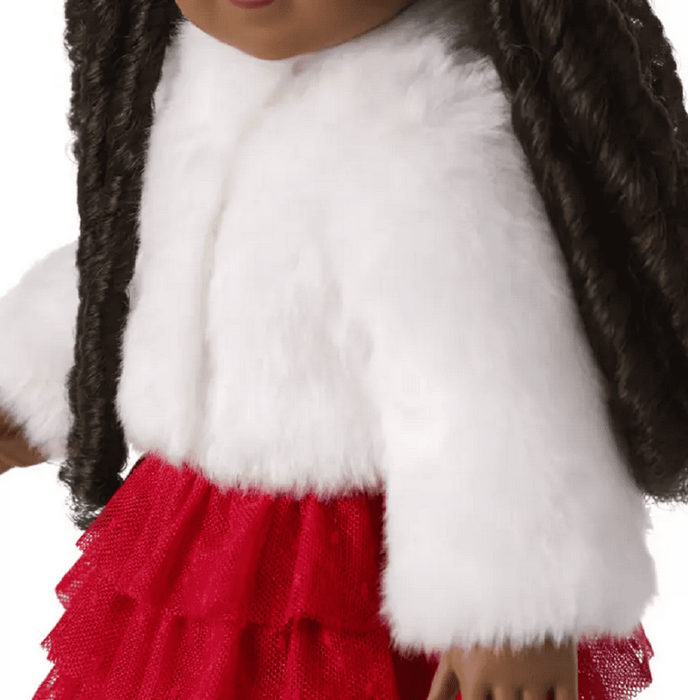 American Girl Doll Outfit Soft as Snow Fur Jacket Janie and Jack Clothes for 18" Dolls