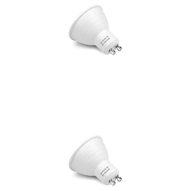 Inteprter Plafón de aluminio LED Gran angular 90lm Vitrina Proyector MR116-30° Blanco cálido 2Conjunto