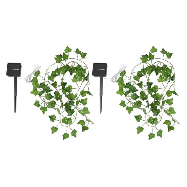 2X Luces Solares Luces de Hadas de Hoja de Arce Impermeable Al Aire Libre Guirnalda Lámpara Solar Navidad 2M 20LED