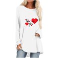 thumbnail image 2 of Meichang Hauts à Manches Longues pour Femmes Liquidation Valentines Day Chemises Mignonnes Cœur Graphique T-Shirts Mignons Col Rond Pull de Vacances Blouses Valentines Day, 2 of 4