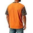 thumbnail image 4 of Fabrcox S-4XL Halloween Men's&nbsp;shirts Ghost Pumpkin Moon Mens Graphic T-Shirts Fall Winter Festival Corduroy Raglan Mens Short Sleeve Shirt Orange 4XL, 4 of 7