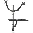 thumbnail image 1 of TygerClaw Gas Spring Sit-Stand Workstation for Dual Monitors, 1 of 3
