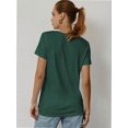 thumbnail image 7 of Womens Short Sleeve Basic Shirts Crewneck Tees Loose Fit Fashion Tops Casual Summer Clothes, 7 of 7