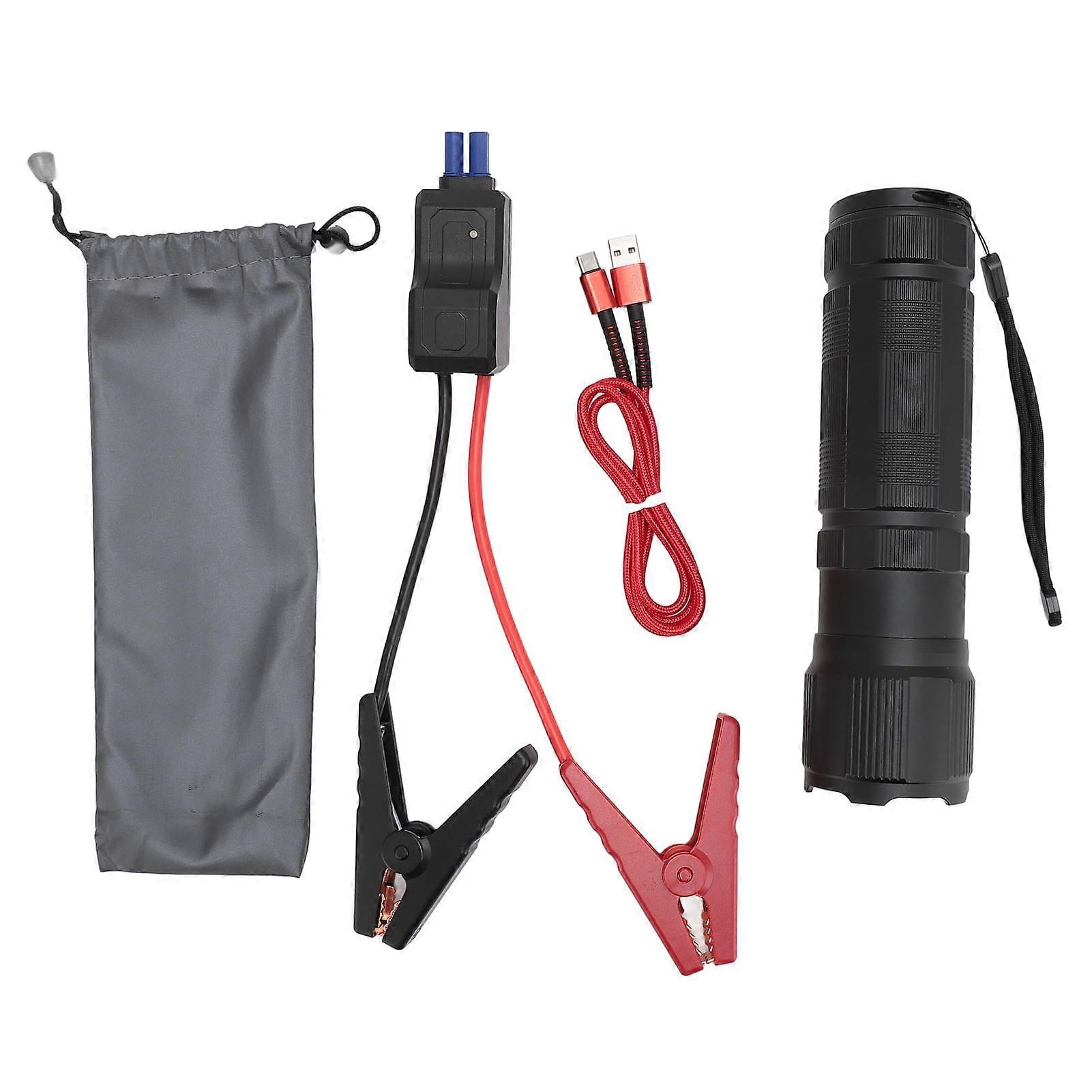 600A Car Jump Starter Multifunctional Portable Emergency Starting Power Supply 1000LM LED Flashlight Power Bank Smart Safety Cable Auto Battery Booste