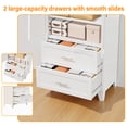 thumbnail image 4 of avobird 71" Tall Metal Wardrobe Cabinet with 2 Drawer and Hanging Rod, 2 Doors Wardrobe Closet with Shelf for Bedroom, Beige, 4 of 6