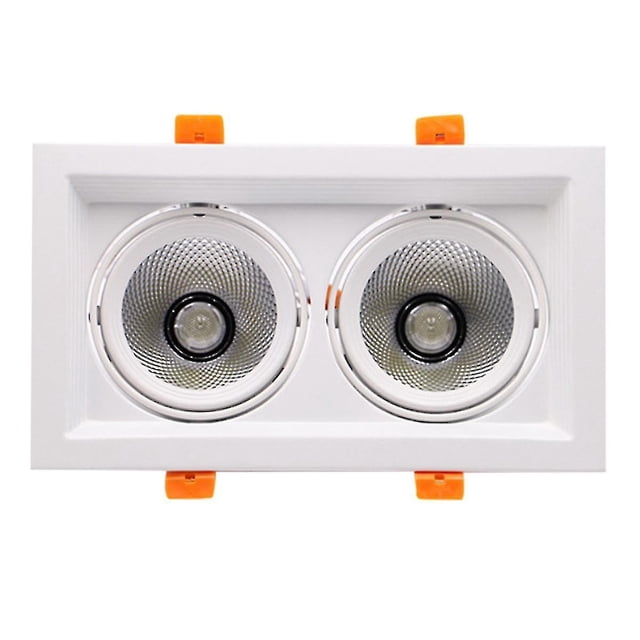 Luz Neutra 4000k, 7w Doble Cabezal Apertura 200x100mm Blanco