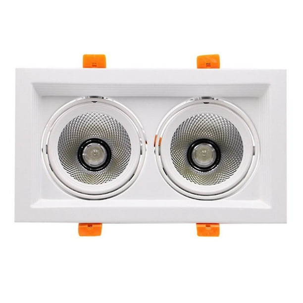 Luz Neutra 4000k, 7w Doble Cabezal Apertura 200x100mm Blanco