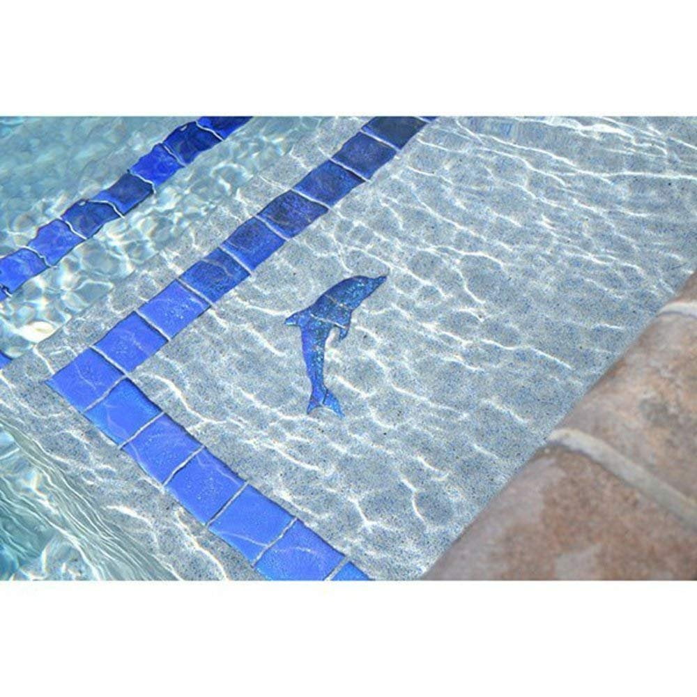 Artistry in Mosaics Metallic Mini Dolphin Fusion Series Ceramic Swimming Pool Mosaic 6", Sapphire