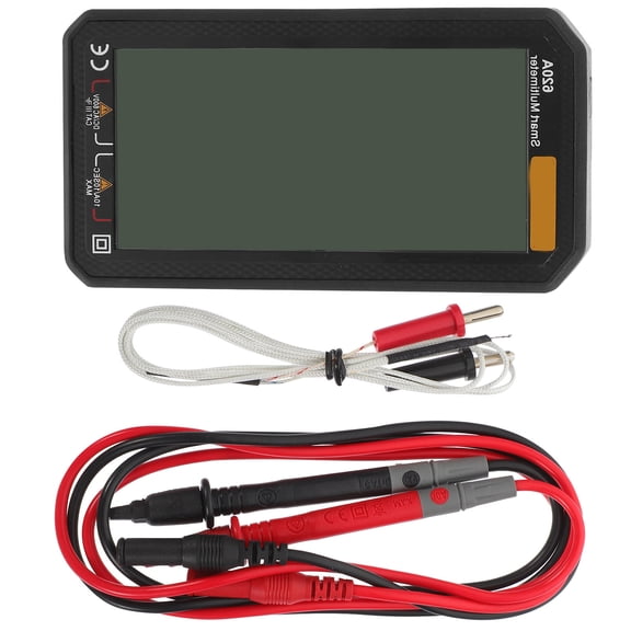 KONTONTY Black Portable Digital Multimeter with Shockproof Design for Electrical Circuit and Home Testing Use