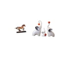 thumbnail image 1 of Figura de caballo,Figura coleccionable de caballo en miniatura,Esculturas de elefantes,Estatuas de elefantes para decoración del hogar,artesanías de cerámica,Figuras de elefantes familiares., 1 of 8