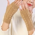 thumbnail image 3 of Yoyauz Fingerless Thumb Hole Gloves Winter Knitted Arm Warm Gloves, 3 of 6