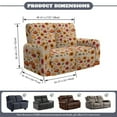 thumbnail image 6 of TSOVTHRID Fall Reclining Loveseat Slipcovers, 6-Piece Soft Stretch Sofa Cover, 2 Seat Washable Loveseat Recliner Covers for Dogs Cats, Pumpkin Sunflower Maple Leaf Print, 6 of 7