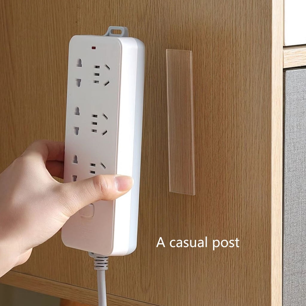 3Pcs Removable Strong Adhesive Strips Clear Double Sided Adhesive Tape For Wall Decorations Cables management Enduring