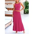 thumbnail image 3 of Conjunto de Falda Larga y Top para Mujer PRETTYGARDEN Rojo Rosa - L, 3 of 7