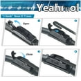 thumbnail image 6 of Yeahmol 21"+20" Windshield Wiper Blades Fit For Nissan 240SX 1995-1998 /Aitima 1993-2001 /Maxima 1989-1994, 21 in + 20 in Replacement For Car Front Window, Set of 2, J U HOOK Wiper Arm, Y19Q0R8S, 6 of 7