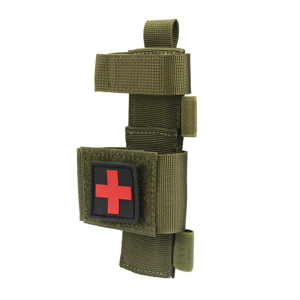 Juego Tijeras Tácticas Linterna para Ventilador para Exteriores Almacenamiento Tiritas PUBG (verde)