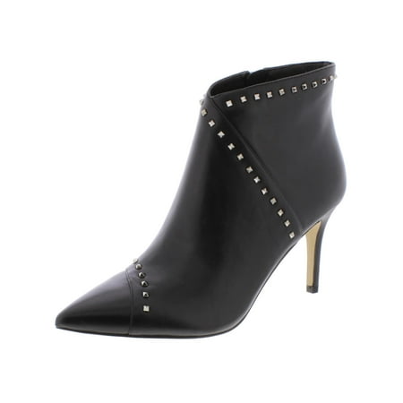 Marc Fisher Womens Riva Leather Studded Booties Black 9.5 Medium (B,M)