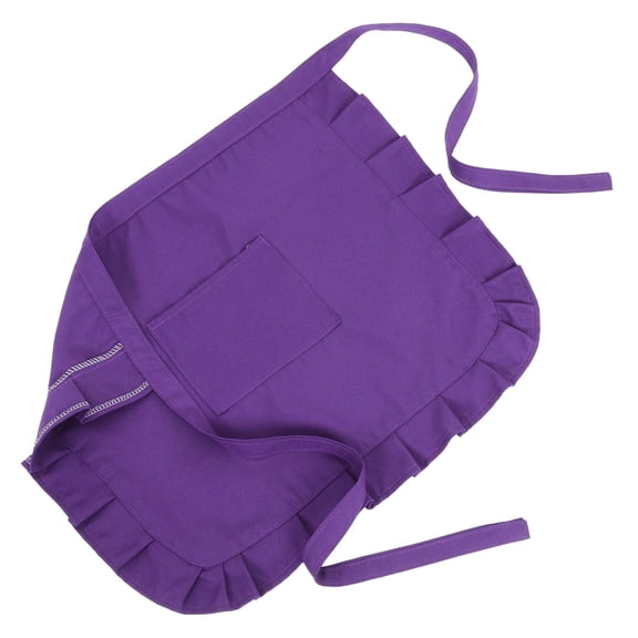 SWETRACE 1 Pair Half Apron with Pockets for Women in Kitchens and Bistros Purple Cloth Classic Design