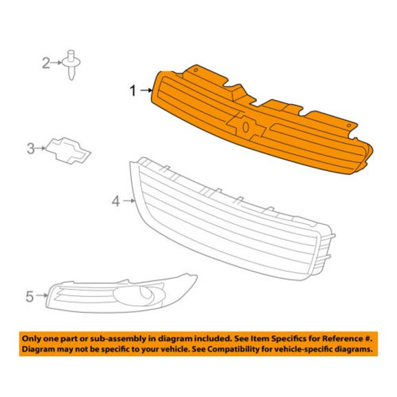 Chevrolet GM OEM 12-13 Impala Front Bumper Grille-Upper Grill 22865902