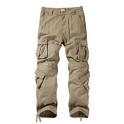 Matchstick Men's Retro Relaxed Plus Size Cargo Pants with Multi Pockets