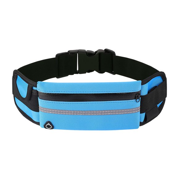 WRKEKC Sac Banane Imperméable pour Course - Sac de Téléphone Entraînement Physique Mince avec Bandes Réfléchissantes et Port pour Casque pour Cyclisme/jogging (Taille 9.05)