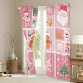 thumbnail image 3 of Manfei Merry Xmas Black Out Curtains,Lovely Gingerbread Man Curtains Pack of 2 (42x63 Each),Pink Green Bedroom Curtains For Girls,Luxury Bedroom Decor, 3 of 6