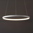 thumbnail image 3 of JONATHAN Y Brice 15.75" Modern Contemporary Metal Round Dimmable Integrated LED Pendant, Matte White, 3 of 8