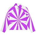thumbnail image 4 of Jackets for Women Winter Coat Jackets Flannel Stand Collar Jacket(Aesthetic Purple And White Sunburst,Size:S-4XL), 4 of 7