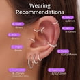 thumbnail image 5 of ChicSilver 925 Sterling Silver Huggie Hoop Earrings for Women Sensitive Ears, 8MM Small Silver Hoop Earrings, Hypoallergenic Cartilage & Helix Earrings, Tiny Sterling Silver Hoops, White Gold Plated, 5 of 9