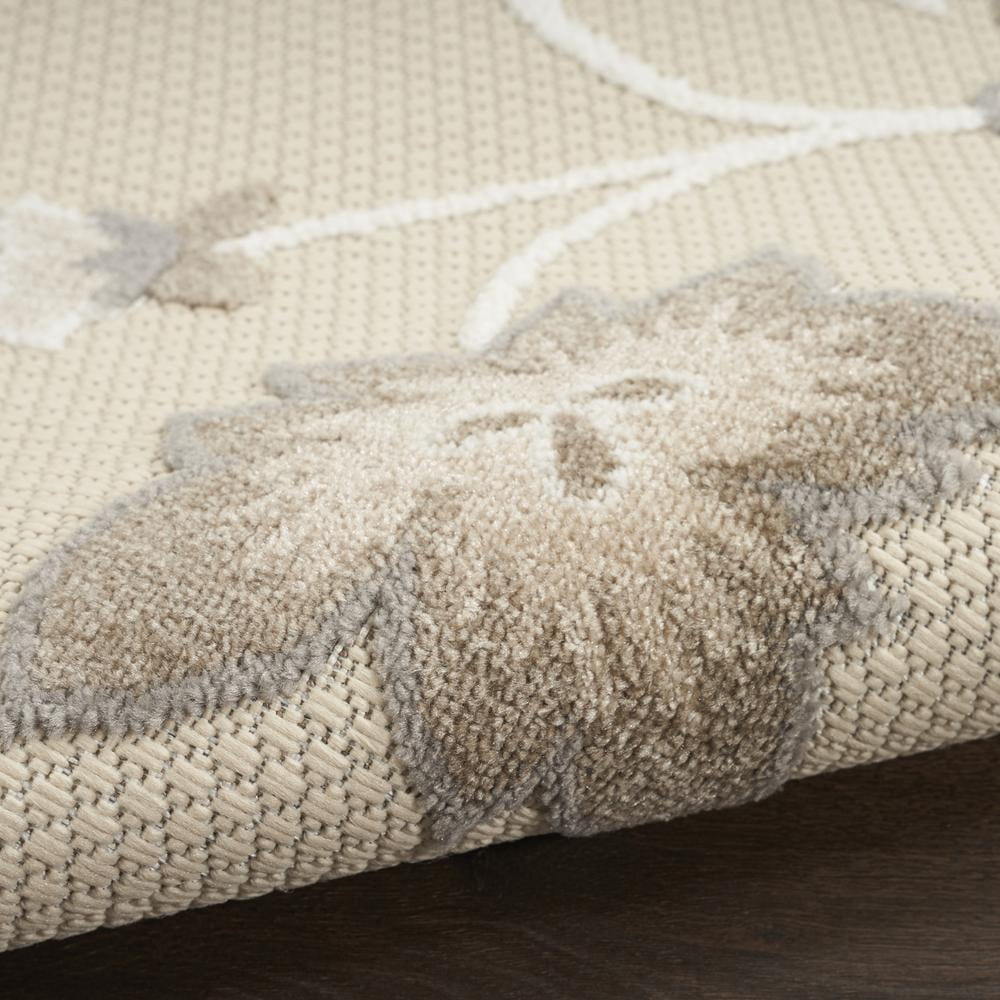 Nourison Aloha Indoor/Outdoor Beige 6' x 9' Area Rug, (6x9)