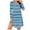 Blue, variant on Aofany Women's Nightgown Long Sleeve Nightshirt V Neck Sleep Shirt Loose Loungewear Casual Sleepwear