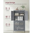 thumbnail image 6 of Floor Storage Cabinet, Storage Unit, Freestanding  Cabinet with 2 Drawers and 2 Doors, Adjustable Shelf, 11.8 x 23.6 x 43.3 Inches, Dove Gray, 6 of 7