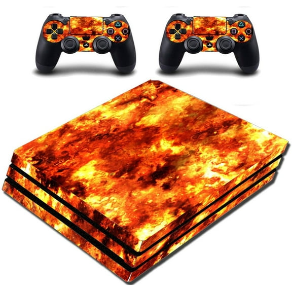 VWAQ PS4 Pro Flame Decal Skin Playstation 4 Pro Fire Wrap Skin VWAQ-PPGC3 [video game]