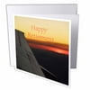 3dRose Print of Happy Retirement Sunset From Wing Of Plane , Greeting Cards, 6 x 6 inches, set of 12