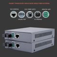 thumbnail image 4 of WALFRONT 2PCS SC10/100/1000M Gigabit Fiber Media Converter AC100~250V,Fiber Transceiver, Fiber Media Converter, 4 of 8