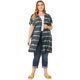 thumbnail image 3 of Women's Plus Size Cardigan Open Front Tye dye Stripe Kimono Cardigans Gray 3X, 3 of 7