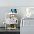 thumbnail image 3 of 23in H Stylish Side Table Accent Table Side Table with Built-In Charging Station, 3 of 5