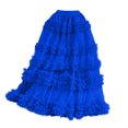 thumbnail image 2 of Women's Asymmetrical Mesh Skirt, Minimalist Layered Tulle Skirt, Versatile Midi Skirt for Casual Chic or Office Wear, Blue - One Size, 2 of 4