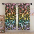 thumbnail image 5 of Blackout Kids Curtains,Dark Pioneer Flower Pattern Childrens Insulated Curtains Set Of 2,Bedroom Essentials,Toddler Room Decor 52x63in(132x160cm), 5 of 5
