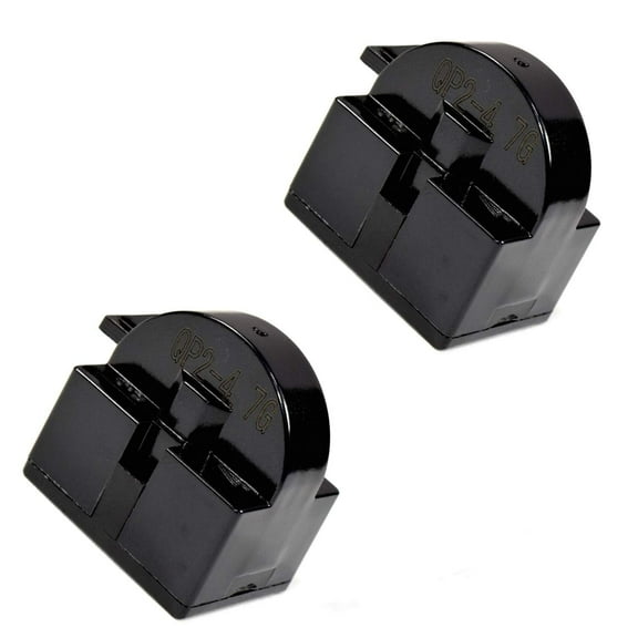 HQRP 2-Pack QP2-4.7 4.7 Ohm 1-Pin PTC Starter / Start Relay for Danby Beverage Centers, Keg Coolers, Wine Coolers, Compact Refrigerators
