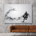 thumbnail image 3 of wall26 Canvas Print Wall Art Dot Explosion Basketball Player Dribbling Ball Sports Athletes Digital Art Modern Art Rustic Scenic Urban Exercise Colorful for Living Room, Bedroom, Office - 32"x48, 3 of 5