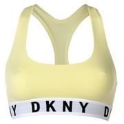 Dkny Women Bustier - Bra, Bh, Racer Back, Logo, Solid Color Yellow 2Xl(Xx-Large)