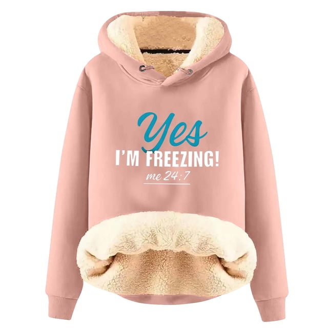 Birdeem Sweat à Capuche d'Hiver Chaud en Peluche Manches Longues pour Femmes
