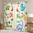 thumbnail image 2 of Feelyou Watercolor Dinosaur Black Out Curtains for Kids Boys Girls, Jungle Volcano Wildlife Curtains Pack of 2 (42x63 Each), Bright, 2 of 6