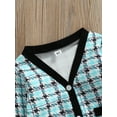 thumbnail image 6 of TSEXIEFOOFU Baby Girl’s Two Piece Suit Fashion Houndstooth Long Sleeve Coat and Sleeveless Stitching Dress, 6 of 8