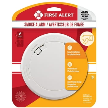 First Alert PR710A Slim Photoelectric Smoke Alarm avec batterie scellée de 10 ans