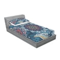 thumbnail image 3 of Flower Bedding Set with Sheet & Covers, Abstract Flower Design Colors Modern Inspirations Complex Style Nature Depiction, Printed Bedroom Decor 2 Shams, 4 Sizes, Multicolor, by Ambesonne, 3 of 3