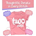 thumbnail image 4 of Lalo & Luna Two Cute Second Birthday Girls Short Sleeve Shirt, Toddler Tee, Mauve Heather, 4 of 6