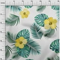 thumbnail image 3 of oneOone Cotton Poplin Twill Green Fabric Tropical Hibiscus Floral Dress Material Fabric Print Fabric By The Yard 56 Inch Wide, 3 of 6