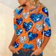 thumbnail image 4 of Xuyuer Womens Valentine T Shirts Love Heart Printed Graphic Tee Tops Spring Shirts Halloween Round Neck 3/4 Length Sleeve Graphic Tee Tops Fashion Casual Printed T-Shirt Top, 4 of 6